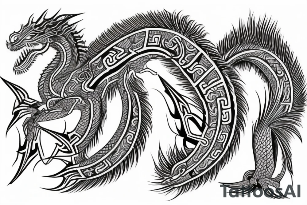 maori dragon shoulder tattoo idea