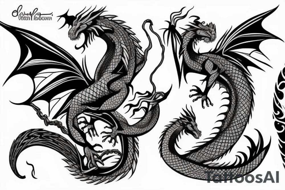dragon shoulder tattoo idea