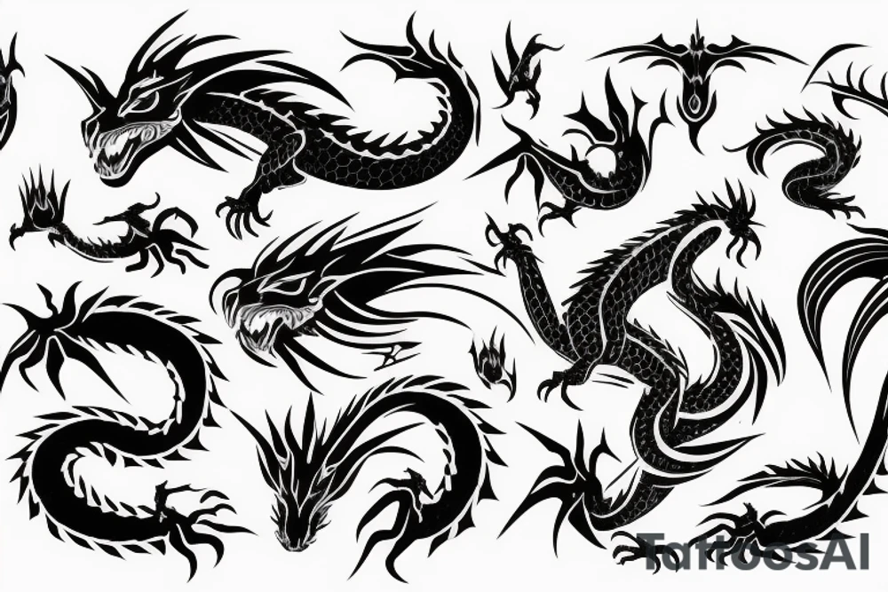 dragon shoulder tattoo idea