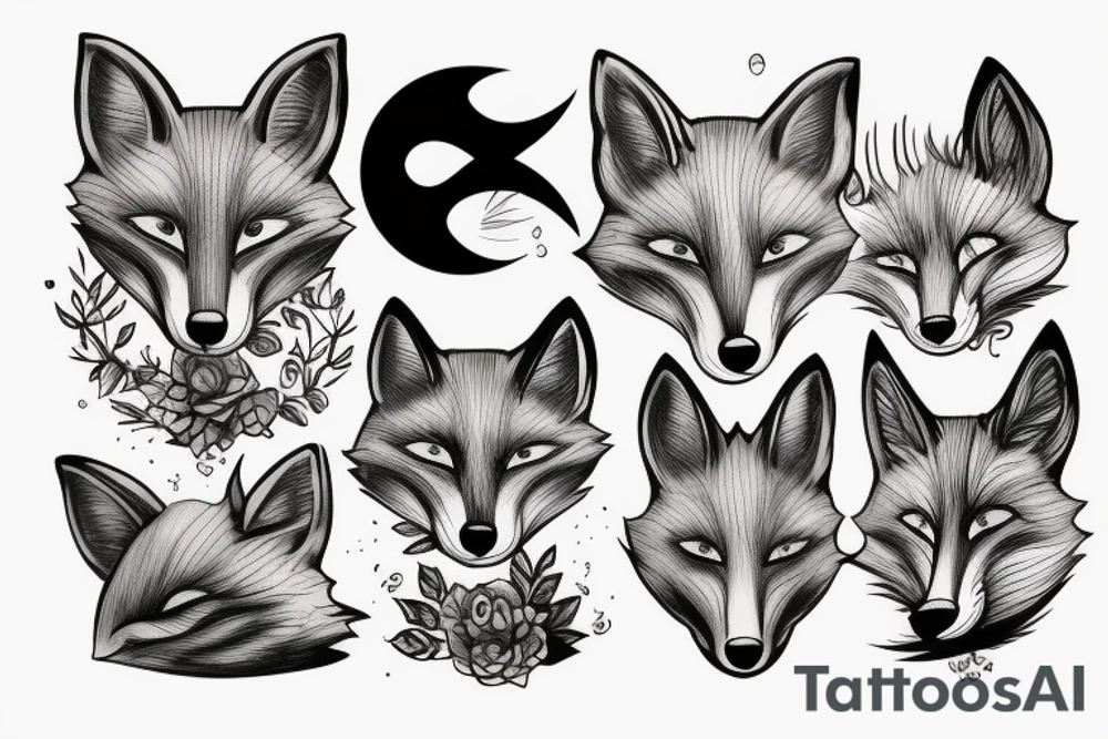 Fox sleeping tattoo idea