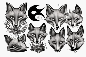 Fox sleeping tattoo idea