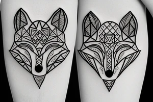 Fox jumping tattoo idea