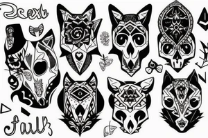 Fox skull tattoo idea