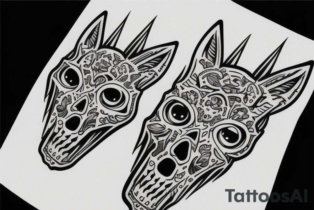 Fox skull tattoo idea