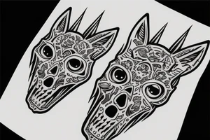Fox skull tattoo idea