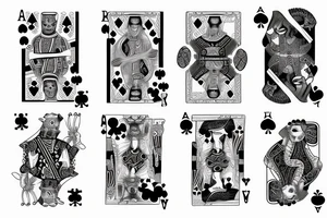 playing card dog tattoo idea