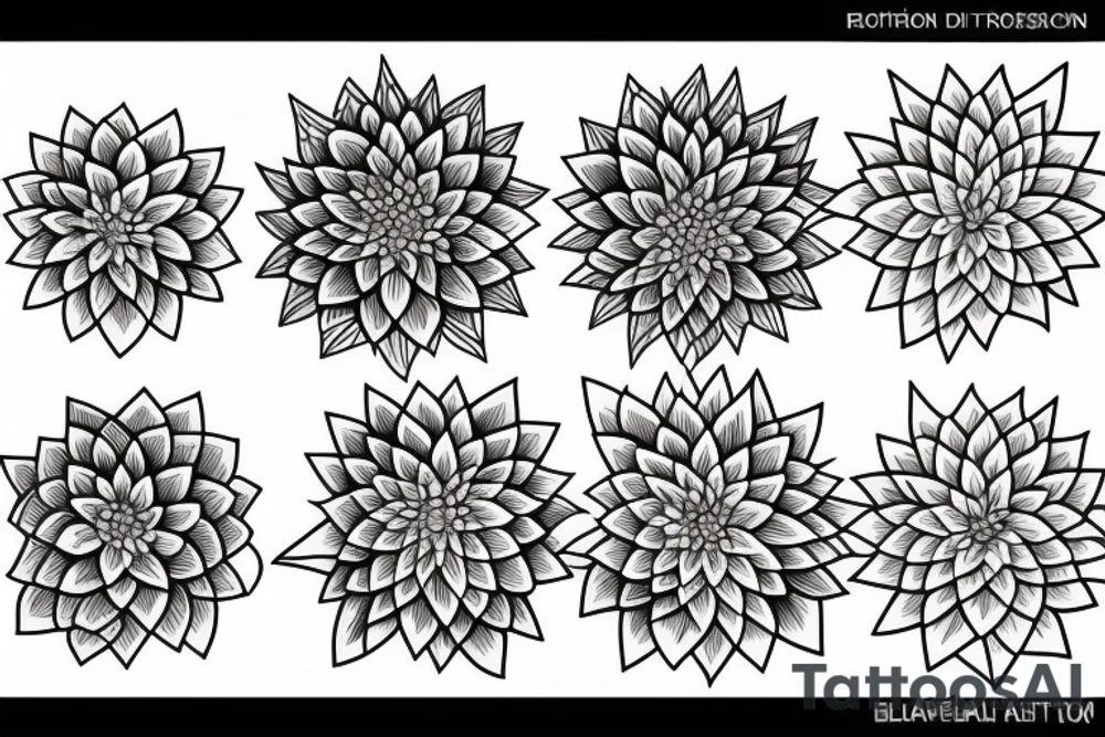 Dahlias tattoo idea