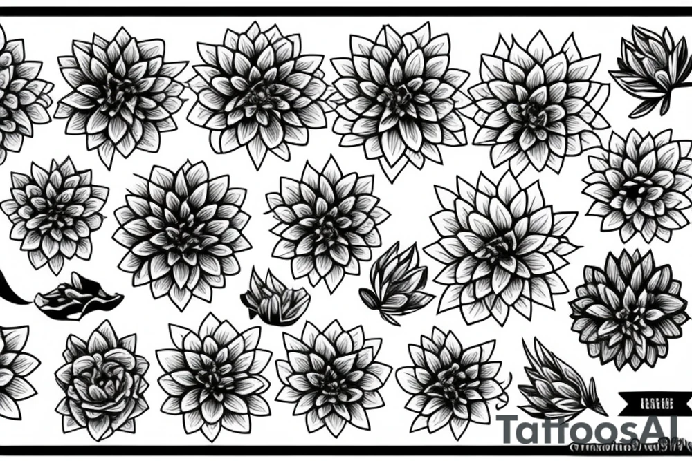 Dahlias tattoo idea