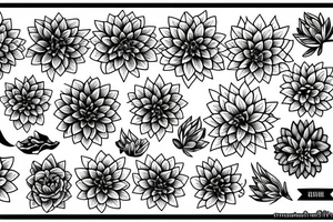 Dahlias tattoo idea