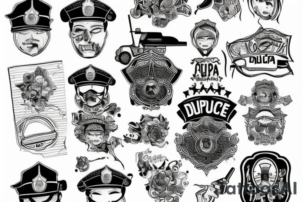 chuj dupa policja tattoo idea