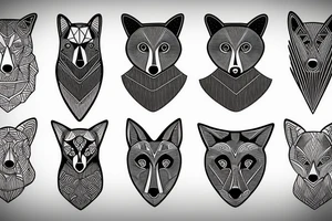 Bear and fox tattoo idea