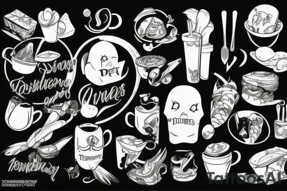 tatuaż bon apetit na tyłku damskim tattoo idea