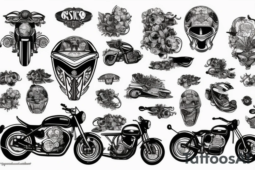 tatuaż motocykla tattoo idea