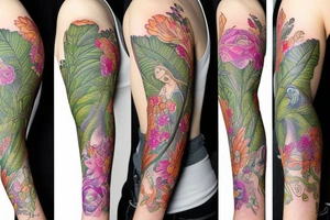 Plants wrapped around arm tattoo idea