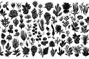 Plants wrapped around arm tattoo idea