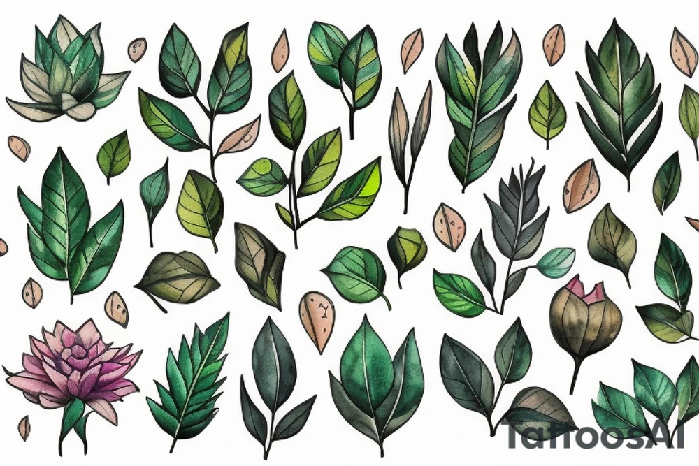 Plants wrapped around arm tattoo idea