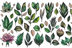 Plants wrapped around arm tattoo idea