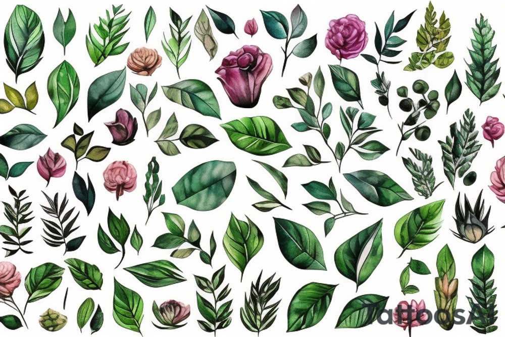 Plants wrapped around arm tattoo idea