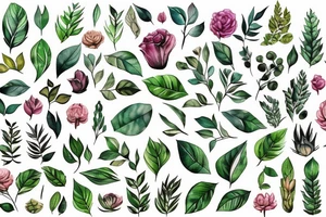 Plants wrapped around arm tattoo idea