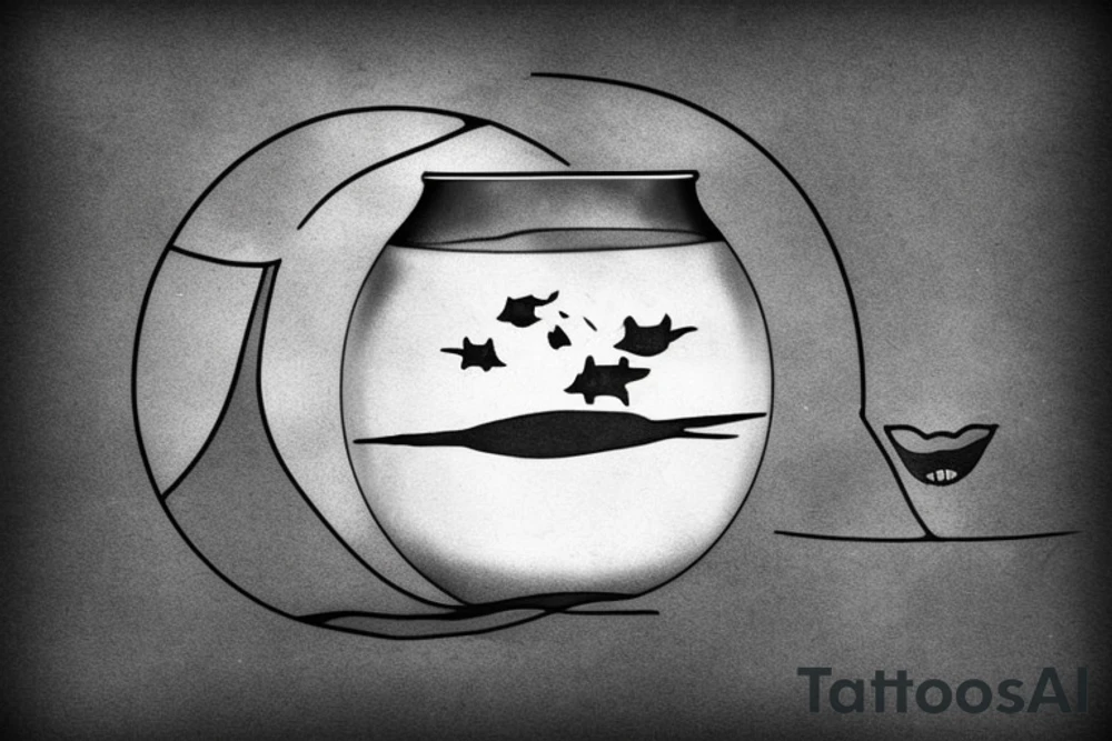 Two lost souls swimming in a fish bowl - Pink Floyd inspired tattoo idea