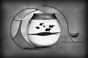 Two lost souls swimming in a fish bowl - Pink Floyd inspired tattoo idea