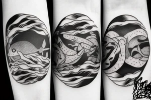 Two lost souls swimming in a fish bowl - Pink Floyd inspired tattoo idea