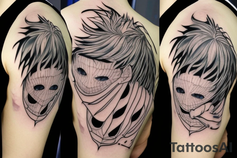 hunter x hunter phantom troupe spider tattoo on right shoulder tattoo idea