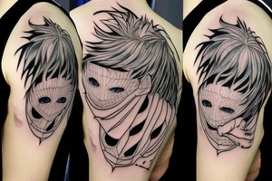 hunter x hunter phantom troupe spider tattoo on right shoulder tattoo idea