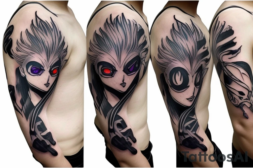 hunter x hunter phantom troupe spider tattoo on right shoulder tattoo idea