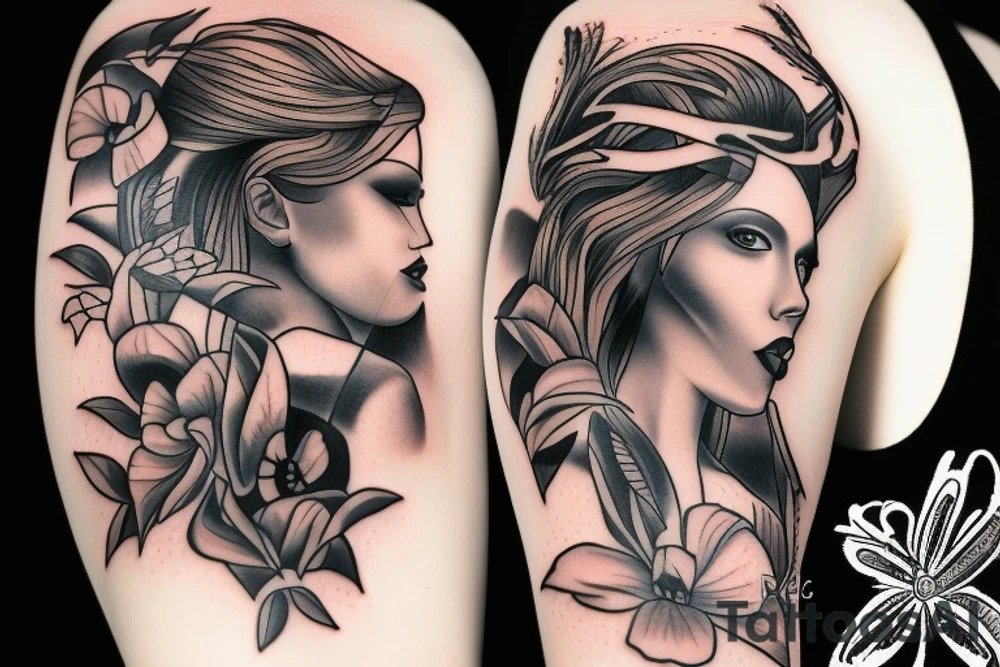 black widow tattoo idea