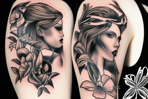 black widow tattoo idea