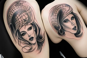 black widow on right shoulder tattoo idea