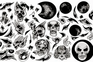 Ghost in the moon tattoo idea