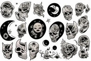 Ghost in the moon tattoo idea