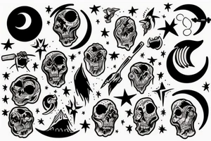 Ghost in the moon tattoo idea