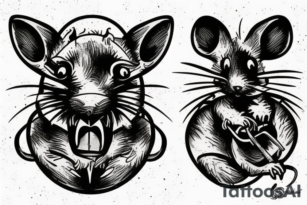 two-headed rat tattoo idea