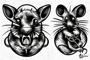 two-headed rat tattoo idea
