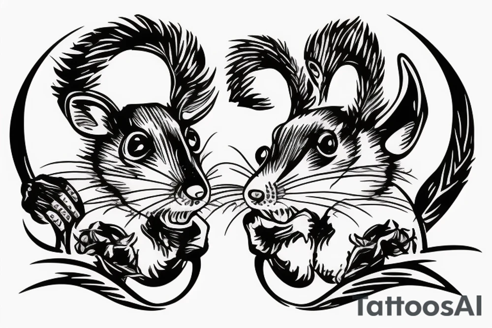 two-headed rat tattoo idea