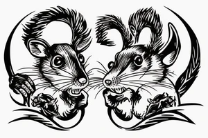 two-headed rat tattoo idea