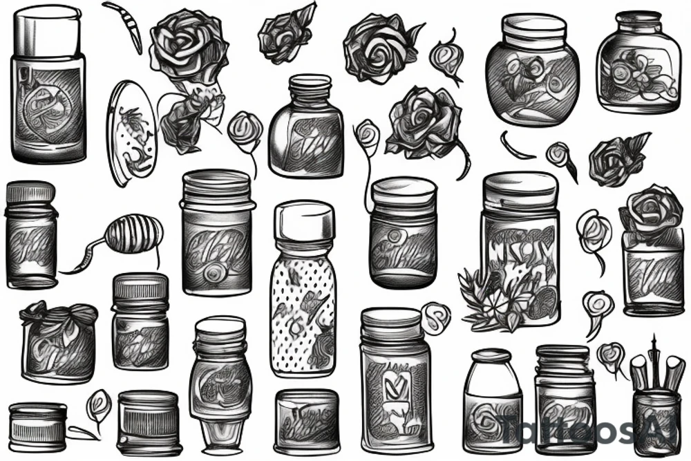 Manly honey jar tattoo idea