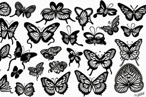 Burning butterfly tattoo idea