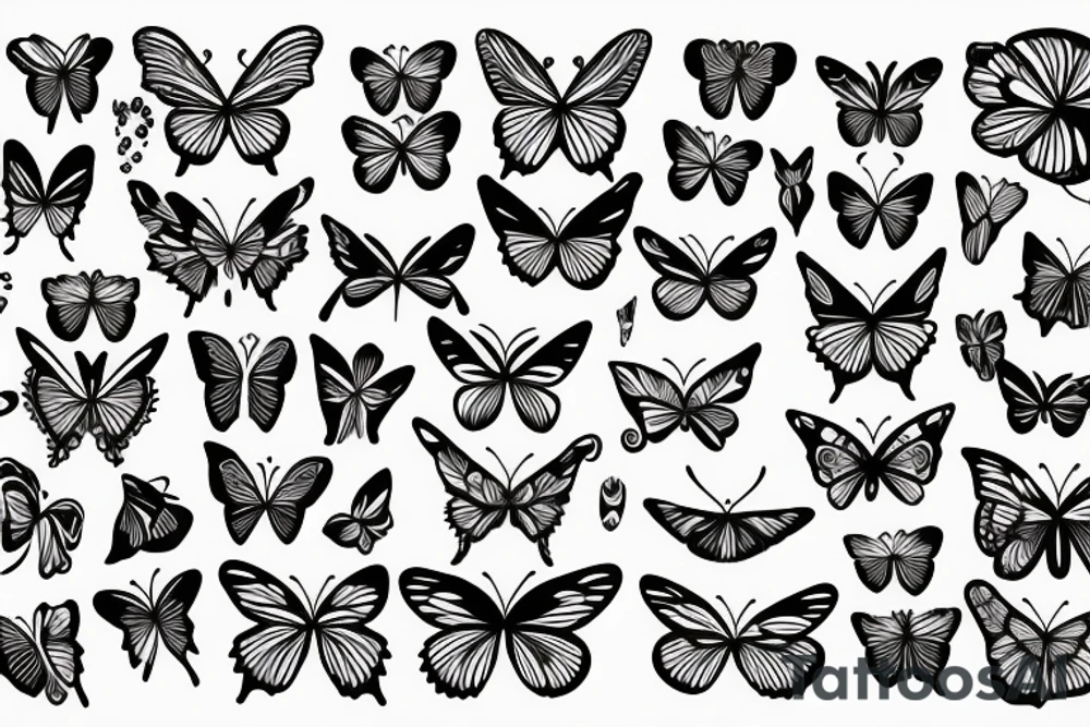 Burning butterfly tattoo idea