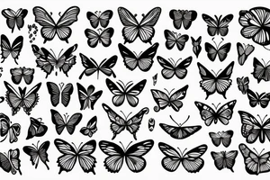 Burning butterfly tattoo idea