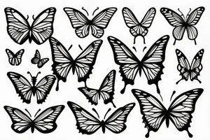 Burning butterfly tattoo idea