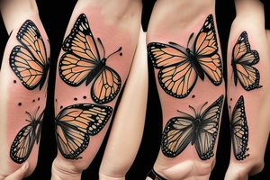Burning butterfly tattoo idea