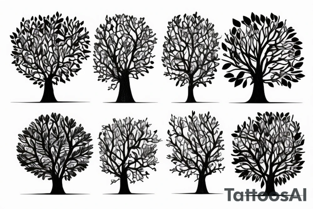 A tree transforming from a natural to a digital form tattoo idea