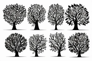 A tree transforming from a natural to a digital form tattoo idea