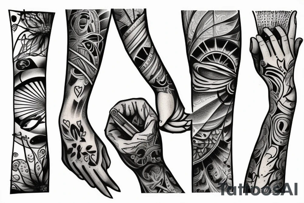 Two hands touching each others firgers tattoo idea