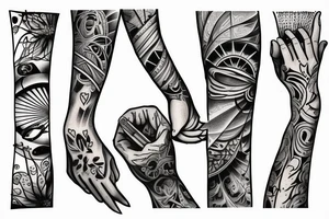 Two hands touching each others firgers tattoo idea