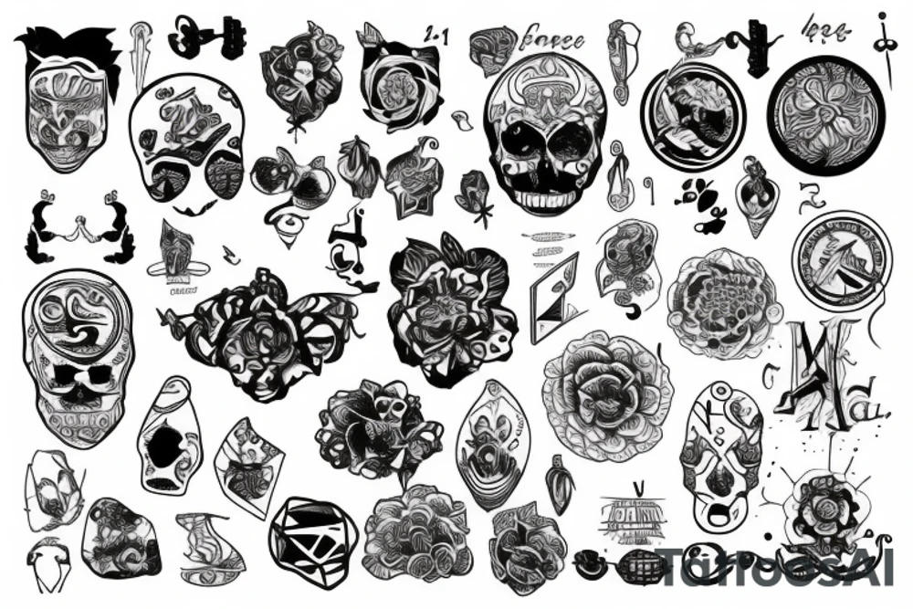 the number 12 and 21 combined tattoo idea